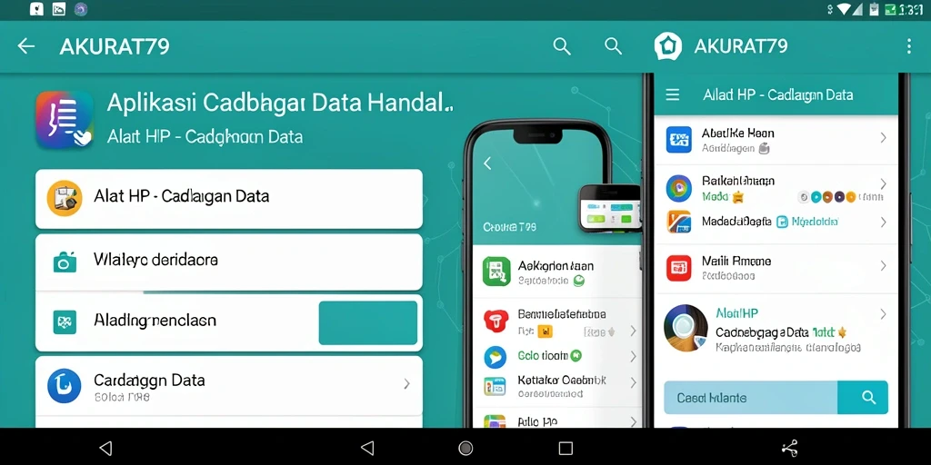 Antarmuka AKURAT79 yang intuitif untuk cadangan data.