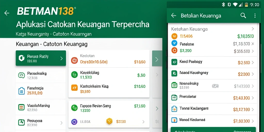 Antarmuka aplikasi Catatan Keuangan BETMAN138 yang mudah digunakan.