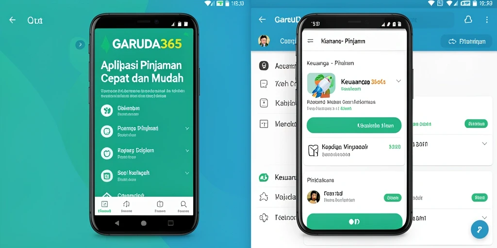 Antarmuka GARUDA365 yang intuitif dan fungsional untuk pengajuan pinjaman.