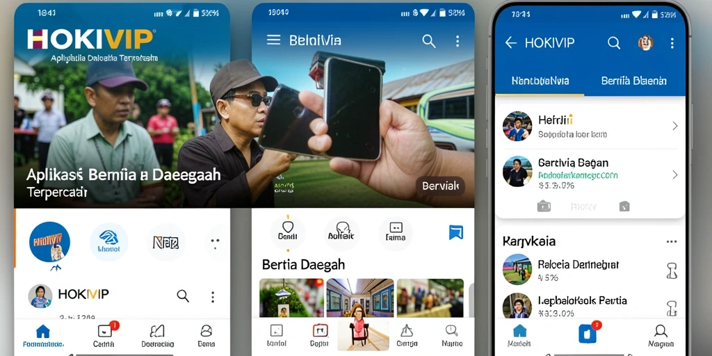 Antarmuka aplikasi HOKIVIP menampilkan berita daerah terkini.
