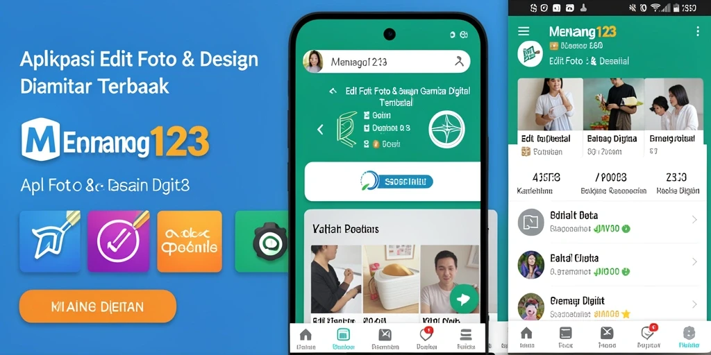 Antarmuka aplikasi MENANG123 yang user-friendly dan fungsional.