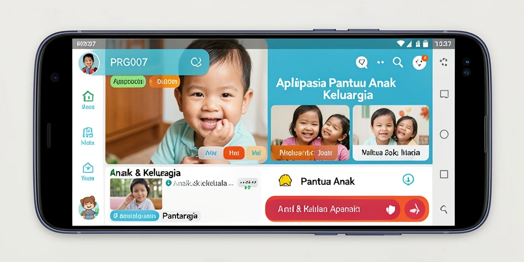 Antarmuka utama PRG007 yang intuitif untuk Pantau Anak.